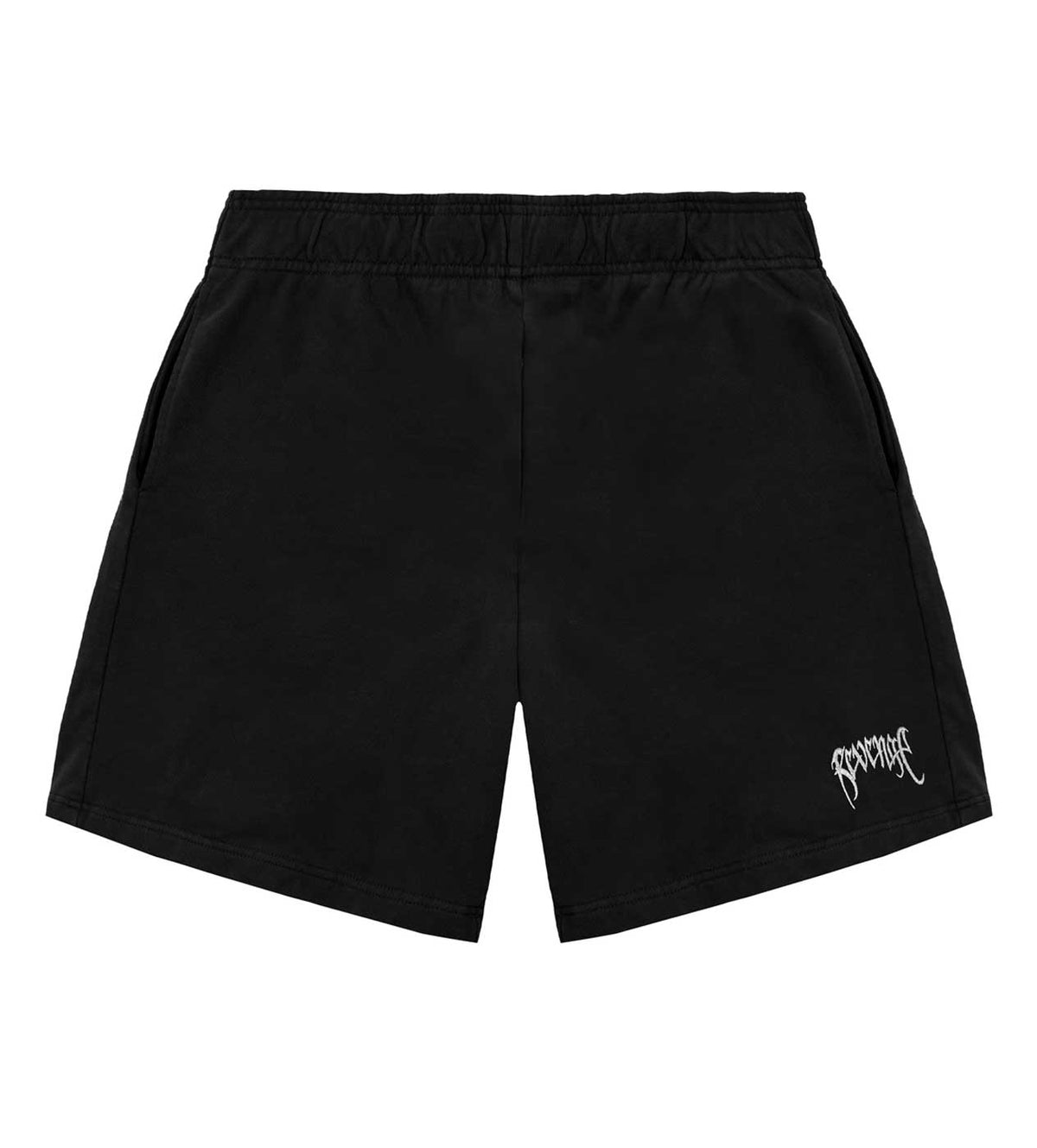 Revenge Embroidered Basic Shorts Black