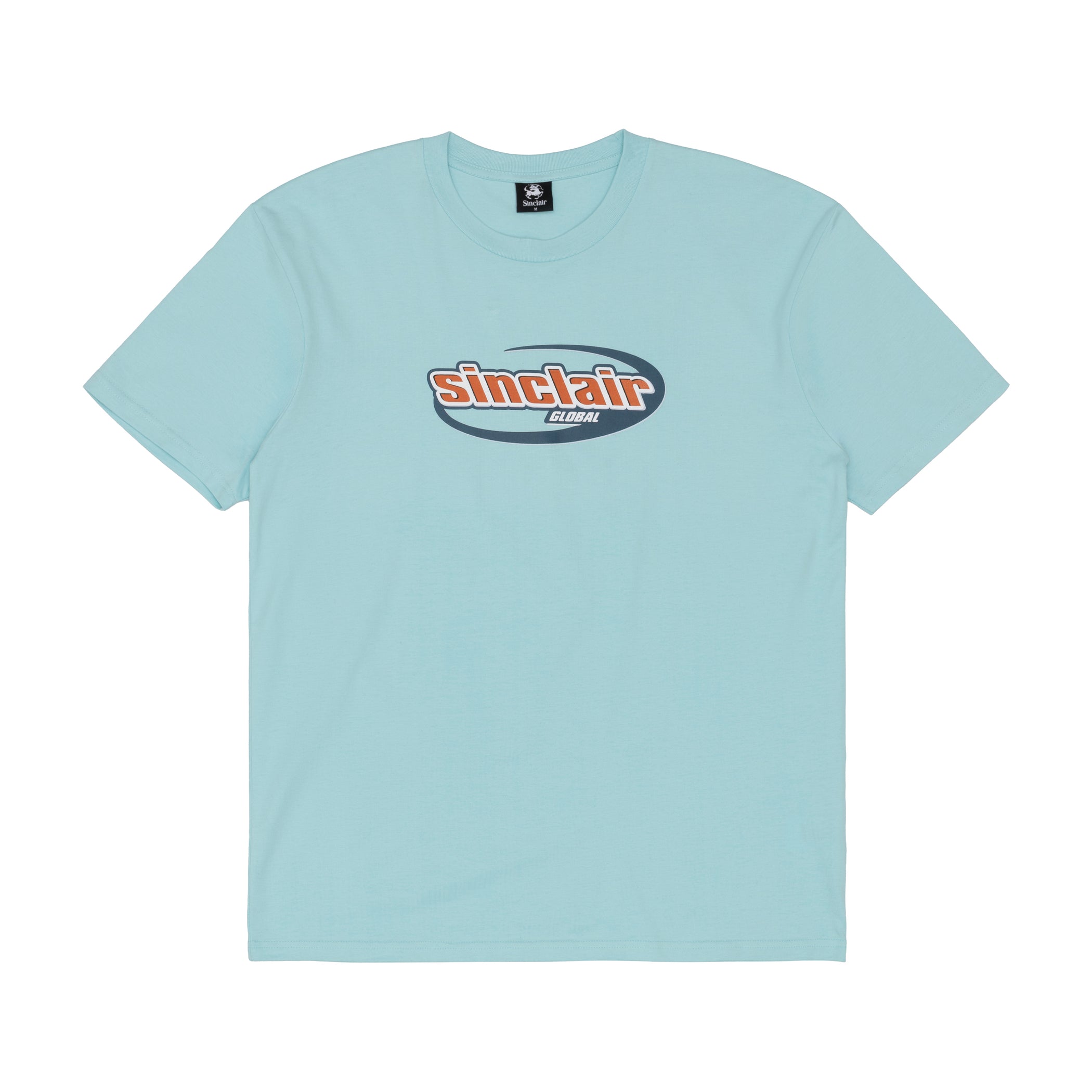 Sinclair Italics Logo Light Blue Tee