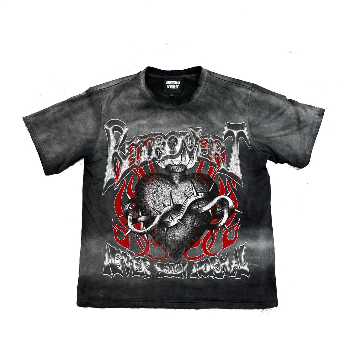 Retrovert Heart Thorn T-Shirt Black/ Red