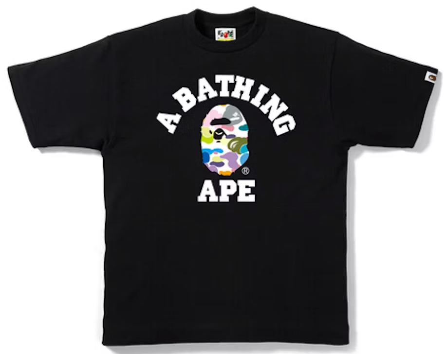 Bape Multi Camo College Tee Black