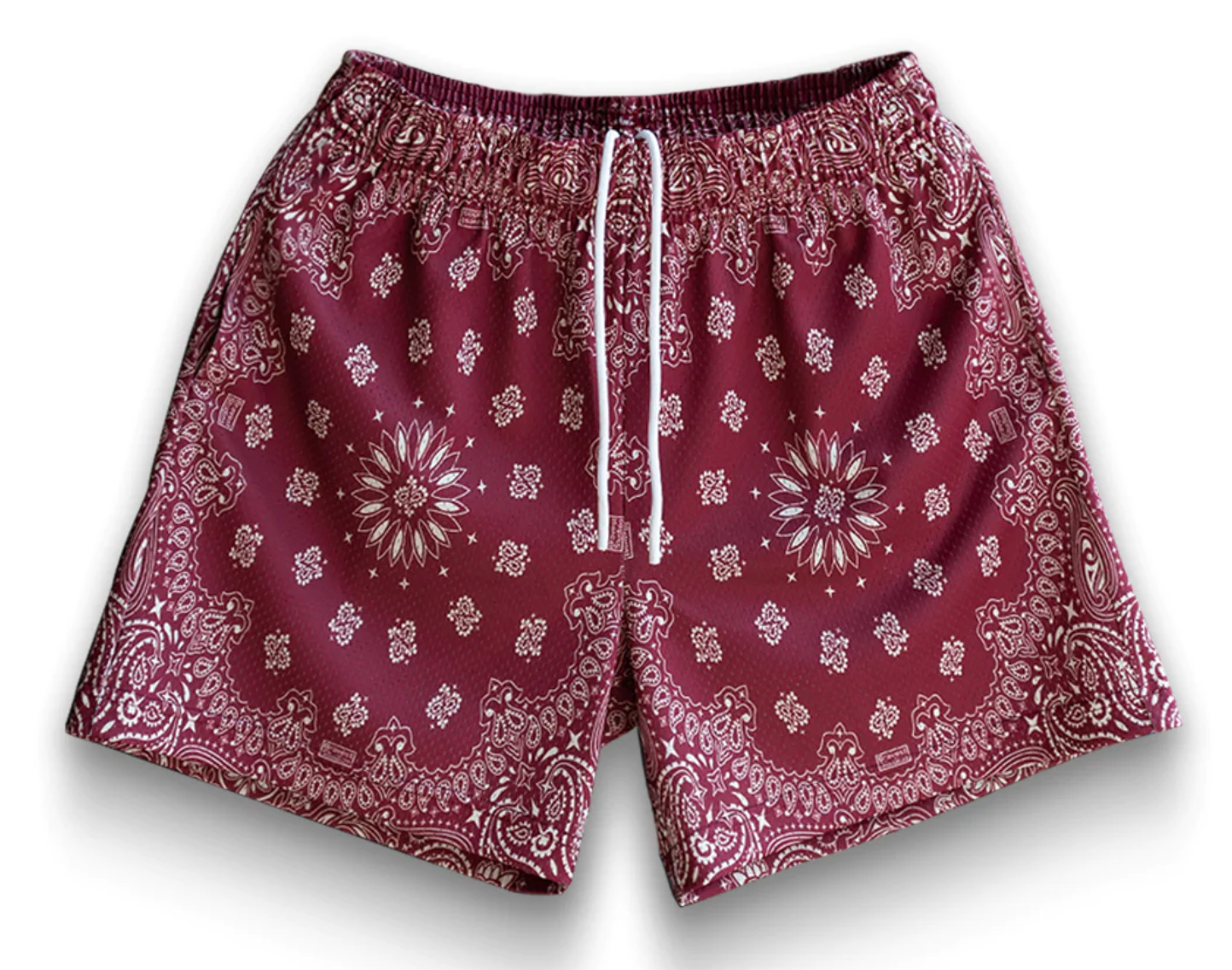 Bravest Studios Paisley Shorts Burgundy