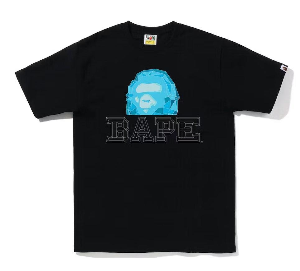 Bape Polygon Ape Head Tee Men's Black