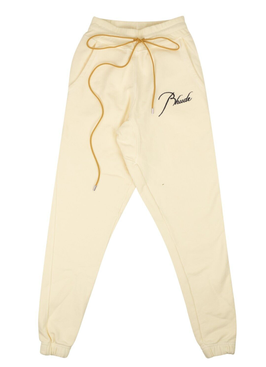 Rhude Cream Cotton Logo Lounge Pants