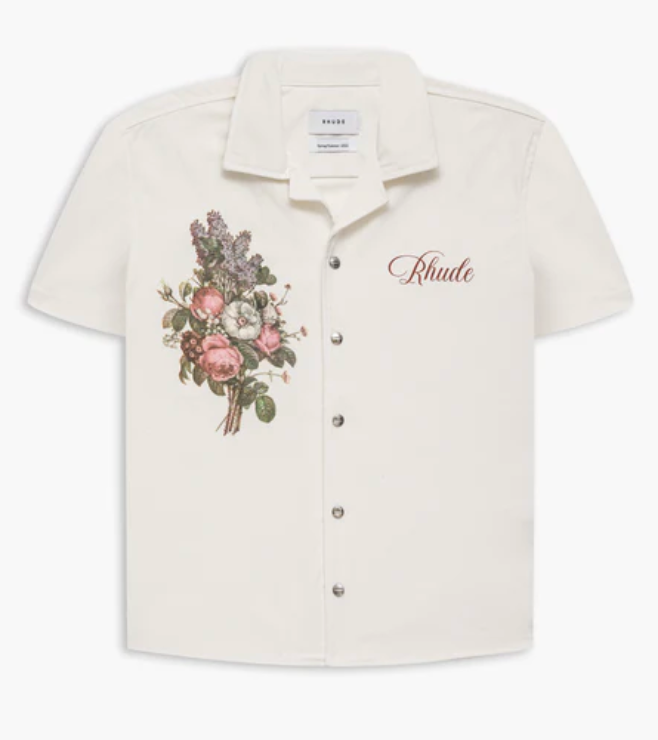Rhude Creme Multi Bouquet Shirt