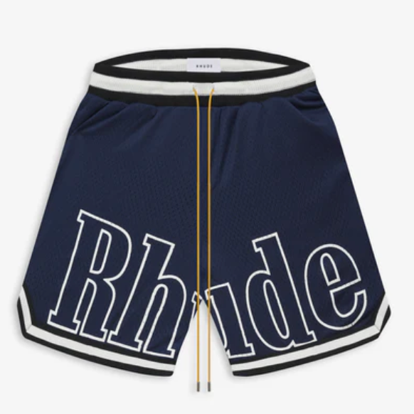 Rhude Court Logo Shorts Navy