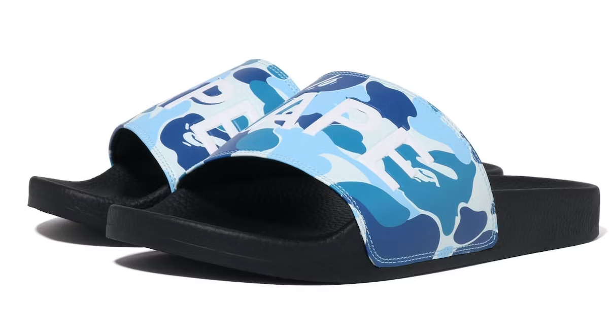 A Bathing Ape ABC Camo Slide Blue (2023)