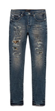 Purple Brand Mid Indigo Camo Repair Jeans