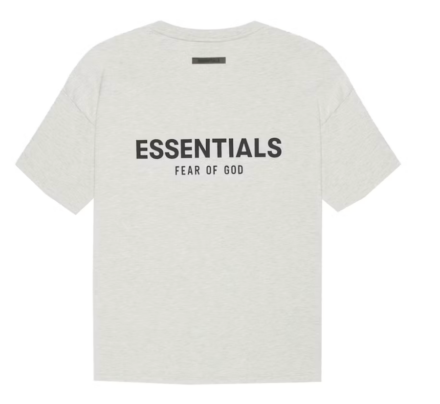 Fear of God Essentials Light Heather Grey Crew Neck T-Shirt