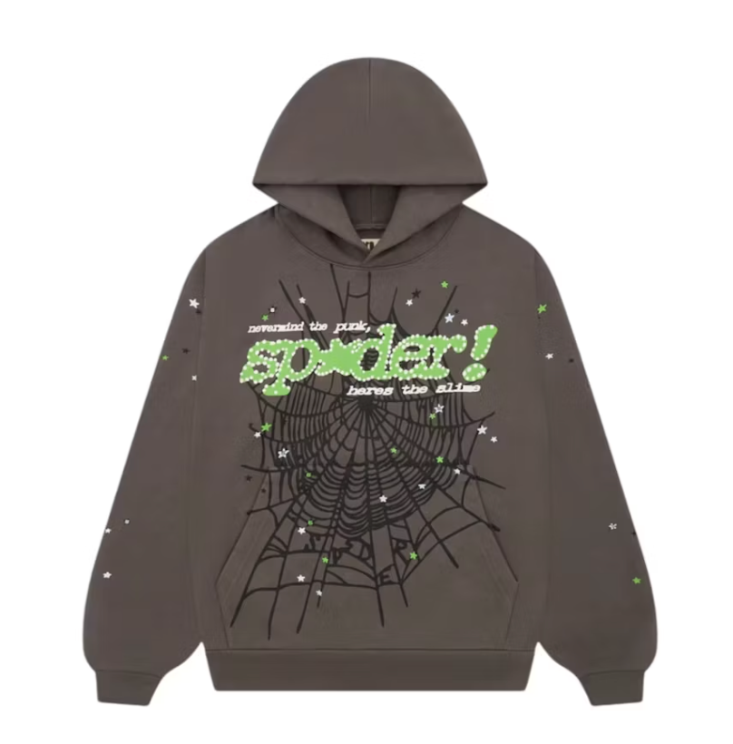 Sp5der Punk V2 Hoodie Slate Grey