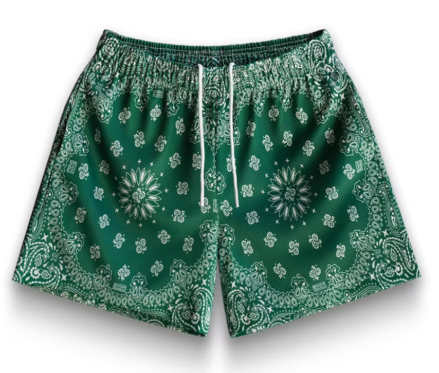 Bravest Studios Paisley Shorts Green