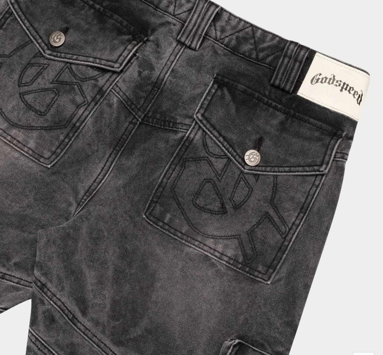 Godspeed Rockstar Flare Cargo Denim (Grey Wash)