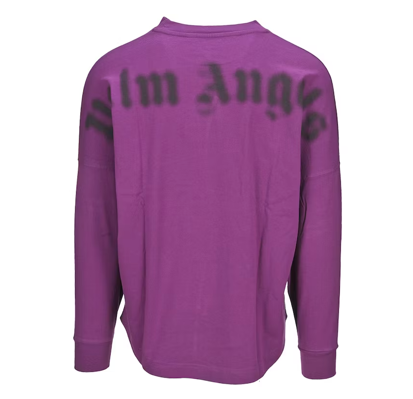Palm Angels Oversized Blurry Logo Long-Sleeve T-Shirt Purple/Black