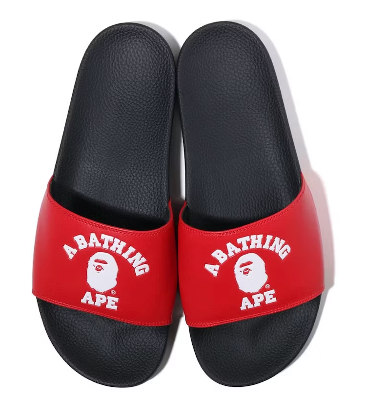 A Bathing Ape College Slide Red