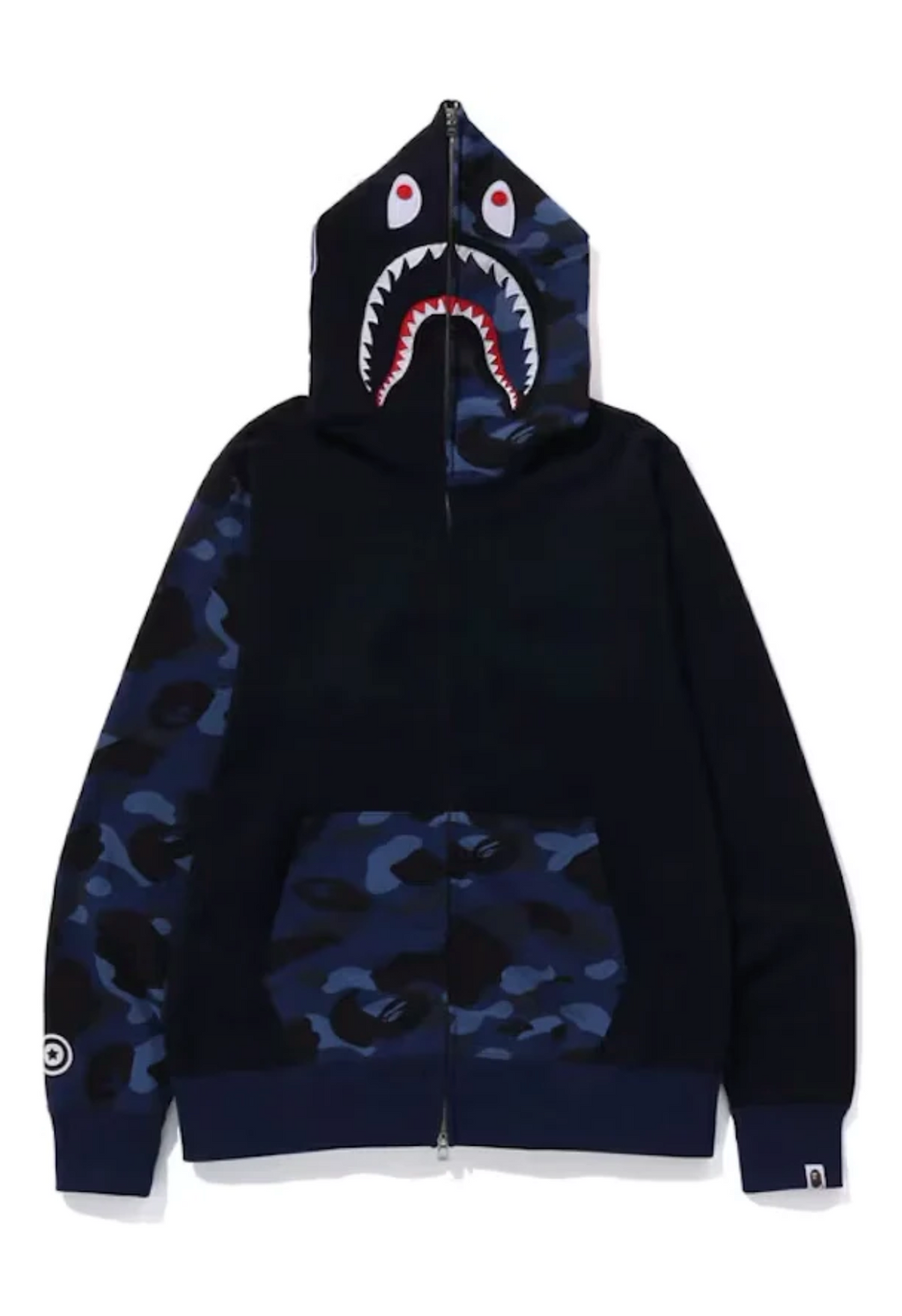 Bape Color Camo Shark Full Zip Hoodie (FW23) Navy