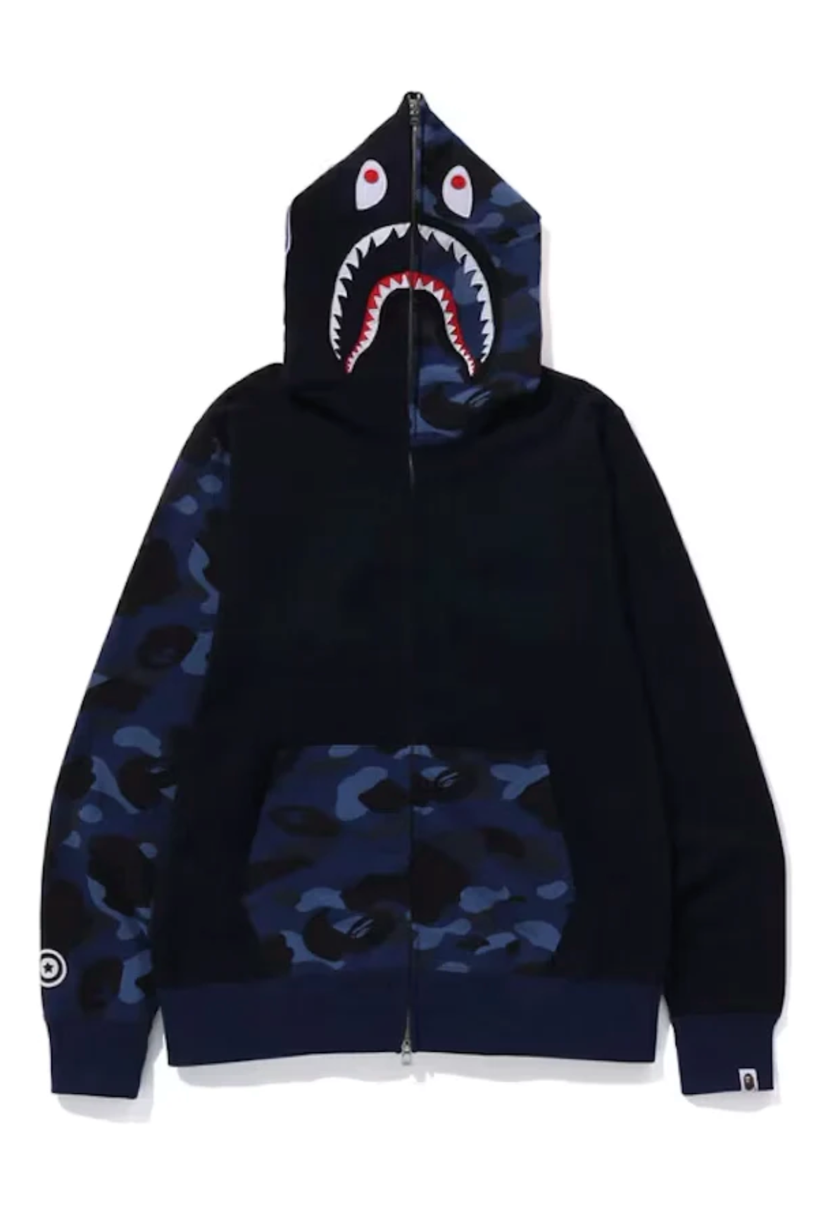 Bape Color Camo Shark Full Zip Hoodie (FW23) Navy