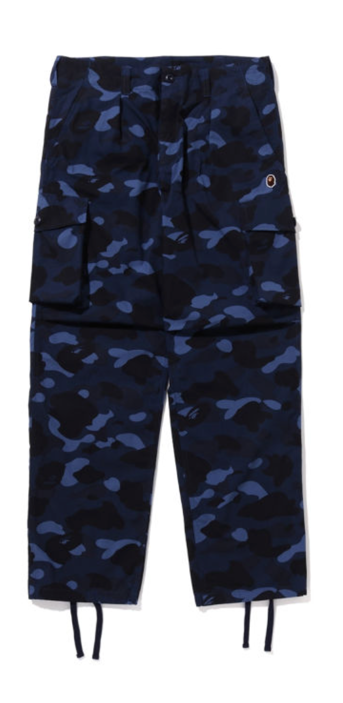 Bape Color Camo 6 Pocket Pants Navy