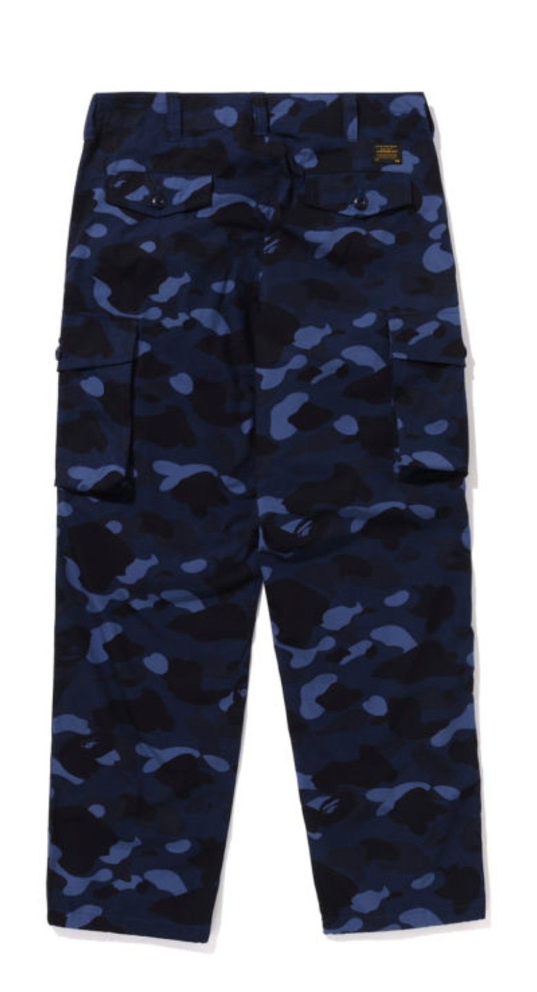 Bape Color Camo 6 Pocket Pants Navy