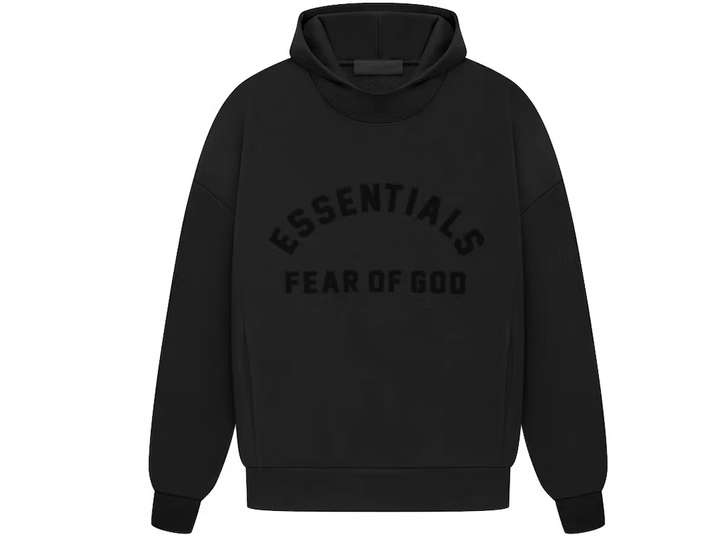 Fear of God Essentials Arch Logo Hoodie Jet Black