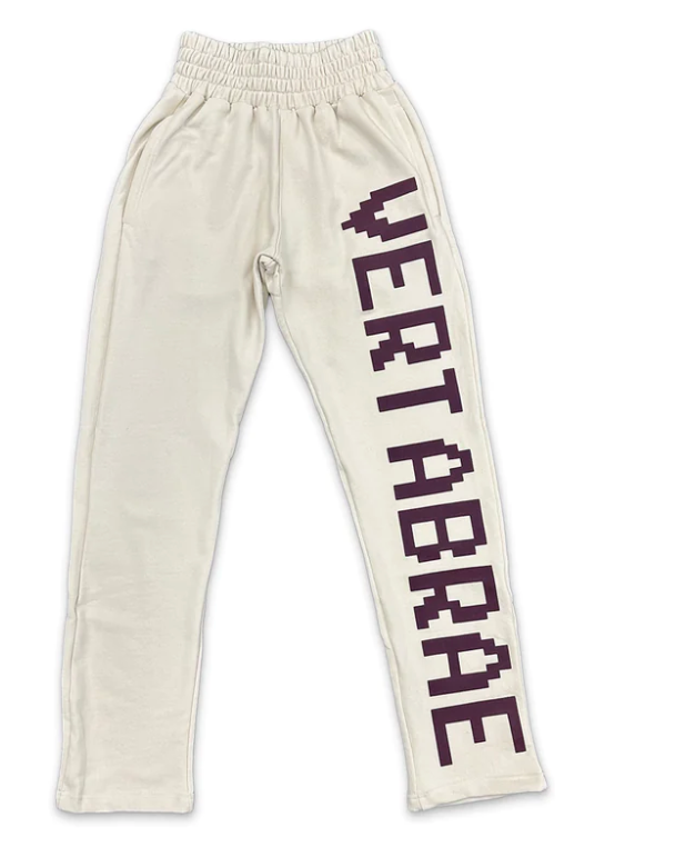 Vertabrae Sweatpants Cream Burgundy