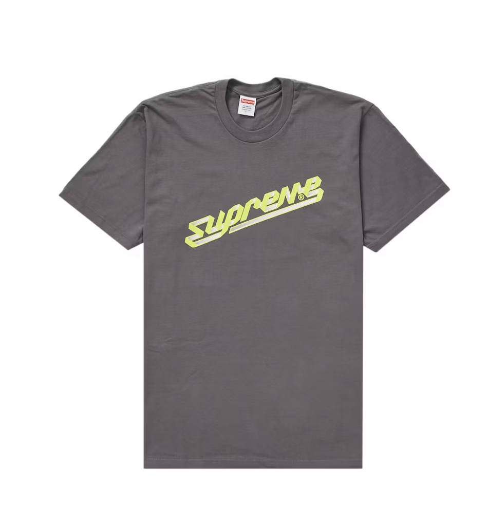 Supreme Banner Tee Charcoal