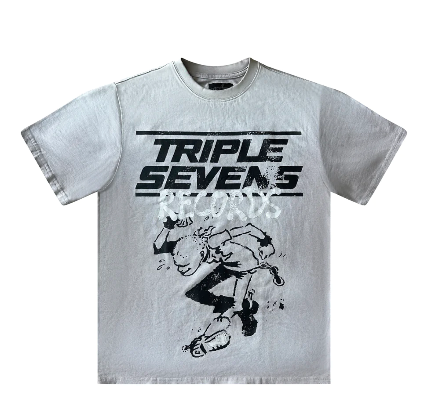 777 Records Tee Grey