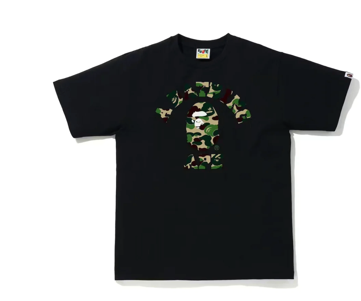 Bape ABC Camo College Tee  (SS21) Black/Green