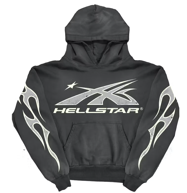 Hellstar Chrome Logo Hoodie Black
