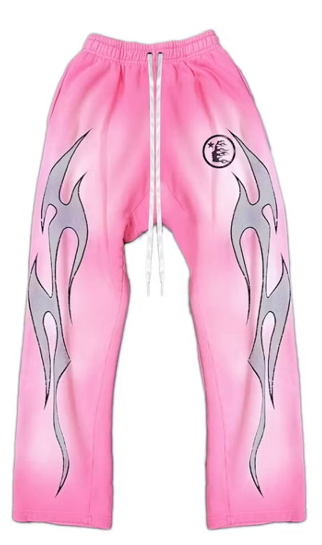 Hellstar Pink Sweatpants Grey Flame