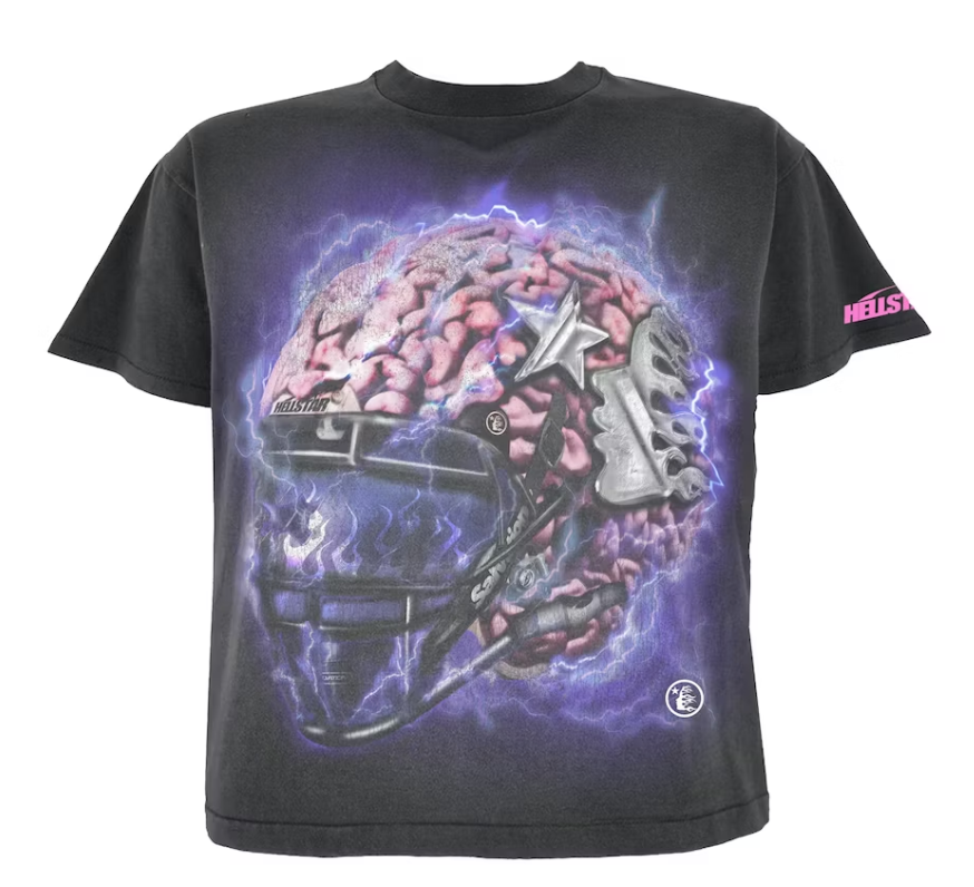 Hellstar Helmet Powered By The Stars T-Shirt Black