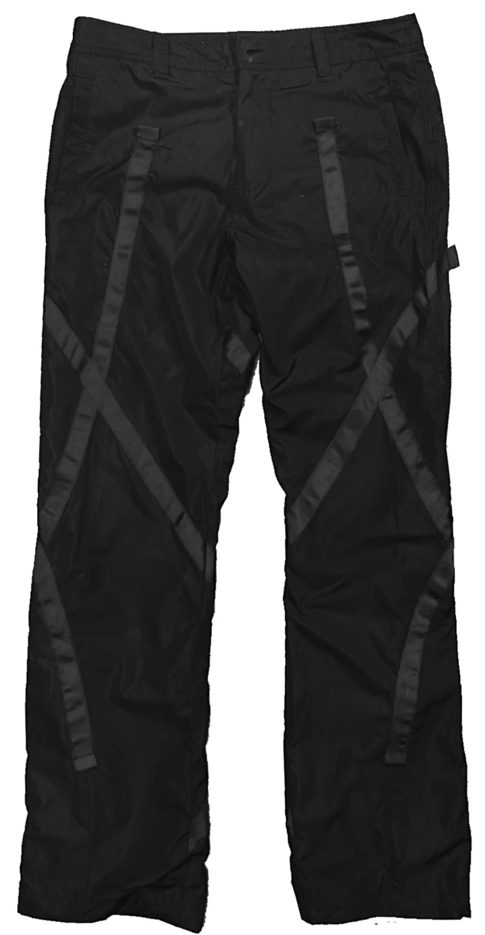 Retrovert Black Nylon Pants