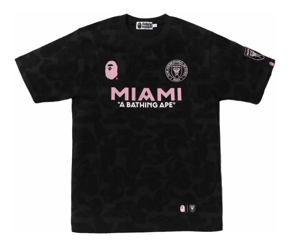 Bape X Inter Miami CF Camo Tee Black