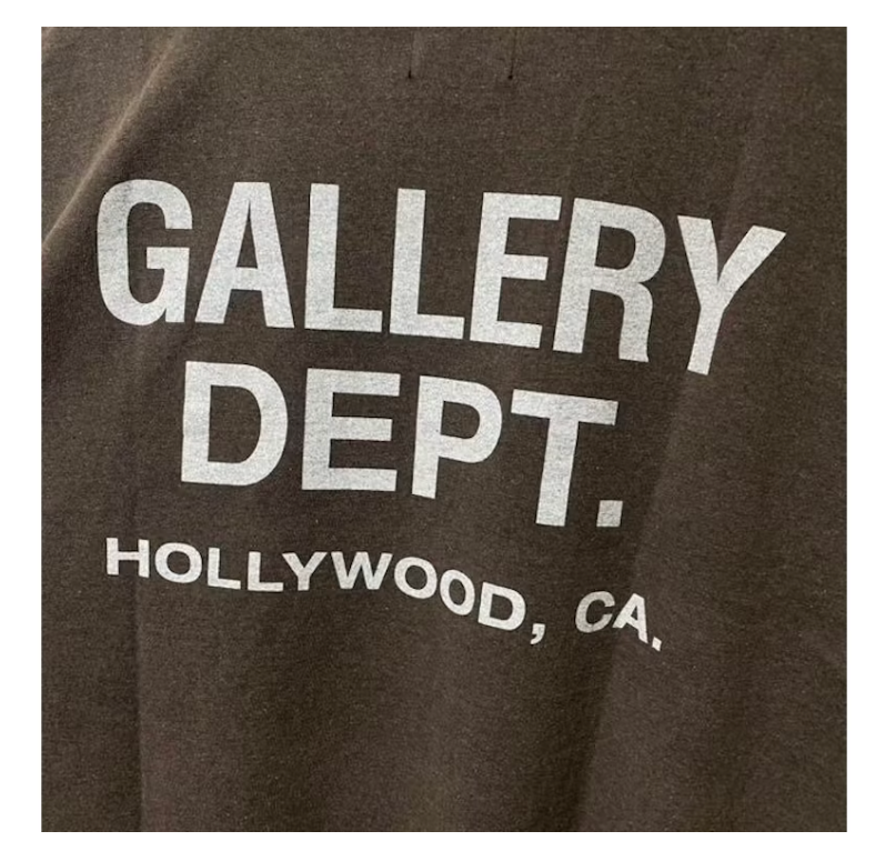 Gallery Dept. Recycle Distressed Printed T-Shirt Ash Grey