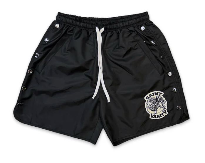 Saint Vanity Nylon Shorts Black