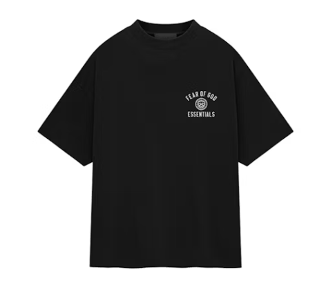 Fear of God Essentials Jersey Crewneck Tee (FW24) Black