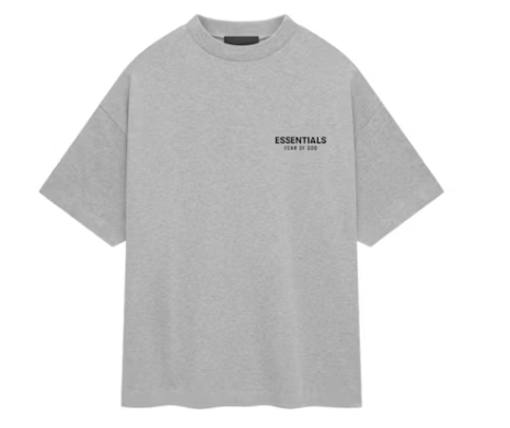 Fear of God Essentials Jersey Crewneck T-Shirt Light Heather Gray