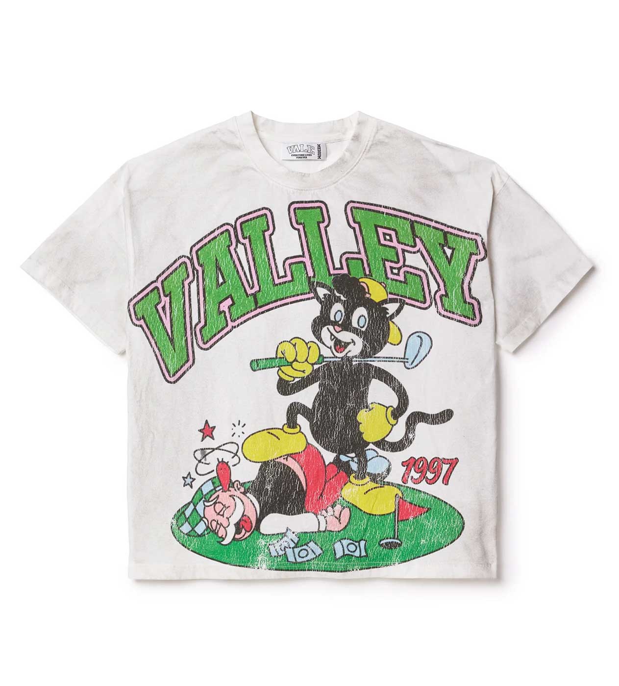 Vale Forever Black Cat Tee White