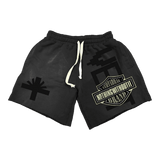 Vertabrae Black Double Emblem Shorts