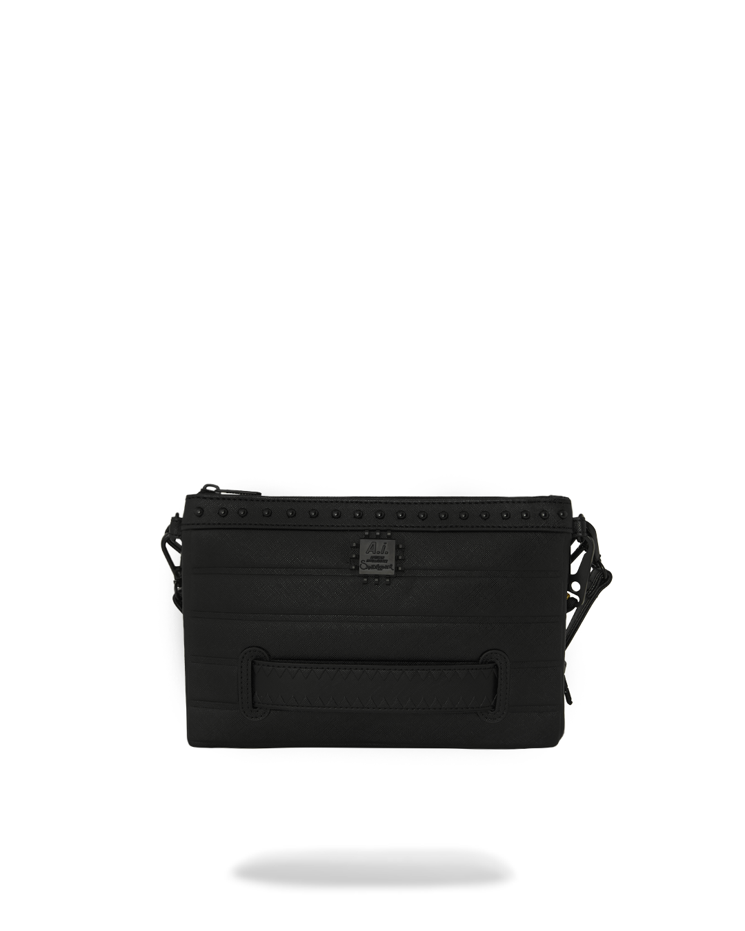 Sprayground AI Wonderland Gold And Black Crossover Clutch
