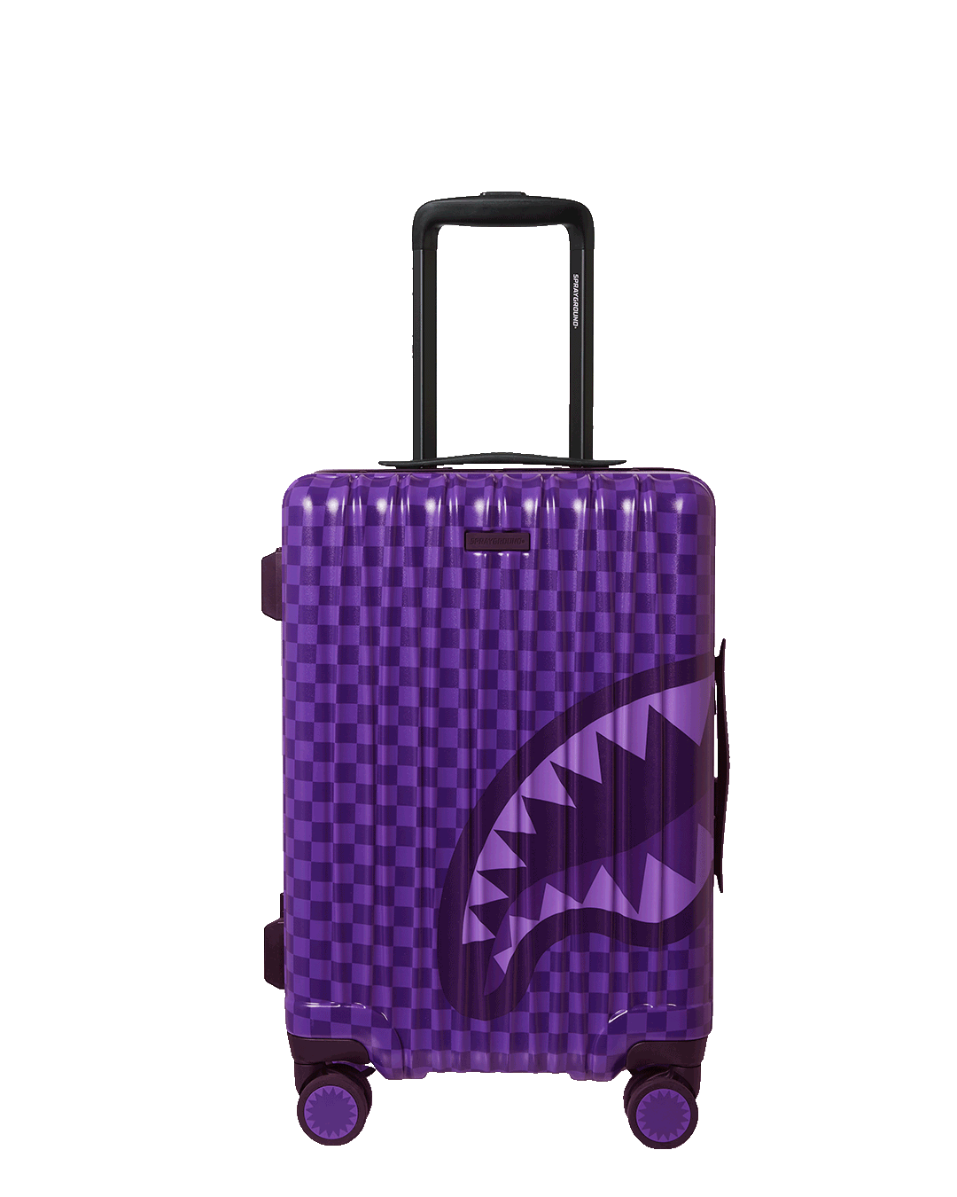 Sprayground Purple Sharks In Paris Carry-On Luggage