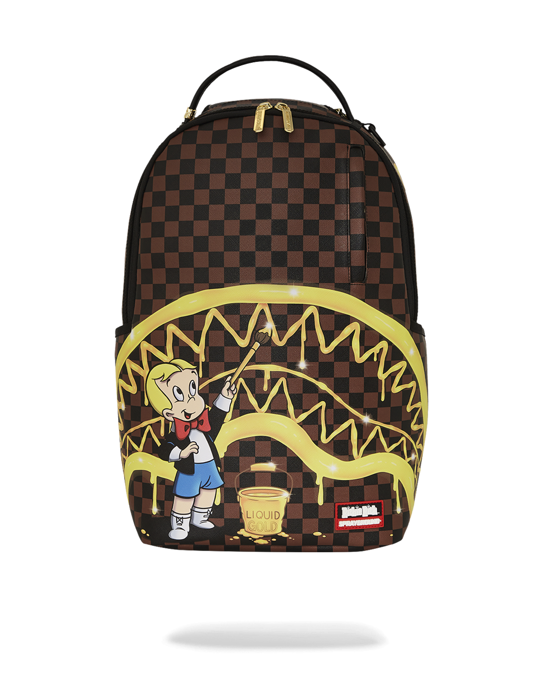 Sprayground Richie Rich Gold Sharkmouth DLXSV Backpack