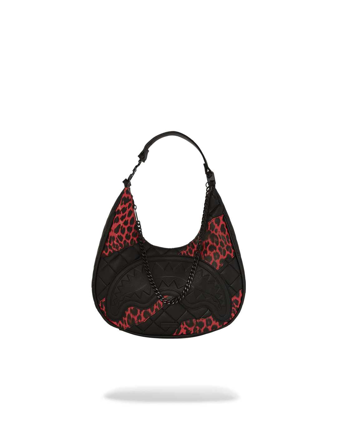 Sprayground Red Leopard Puffer Vice Shoulder Bag