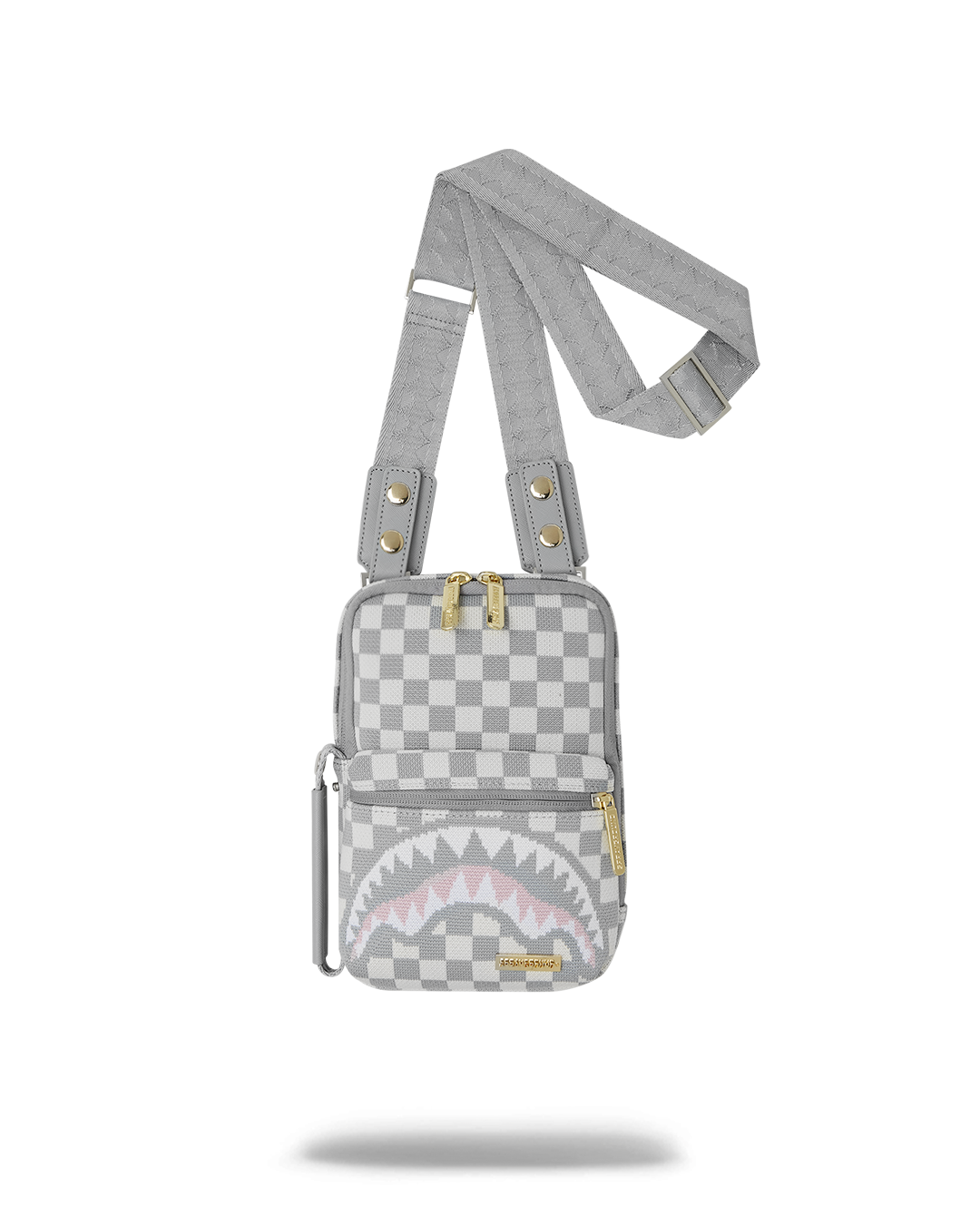 Sprayground Knit Sharks In Paris In Cream OG Sling