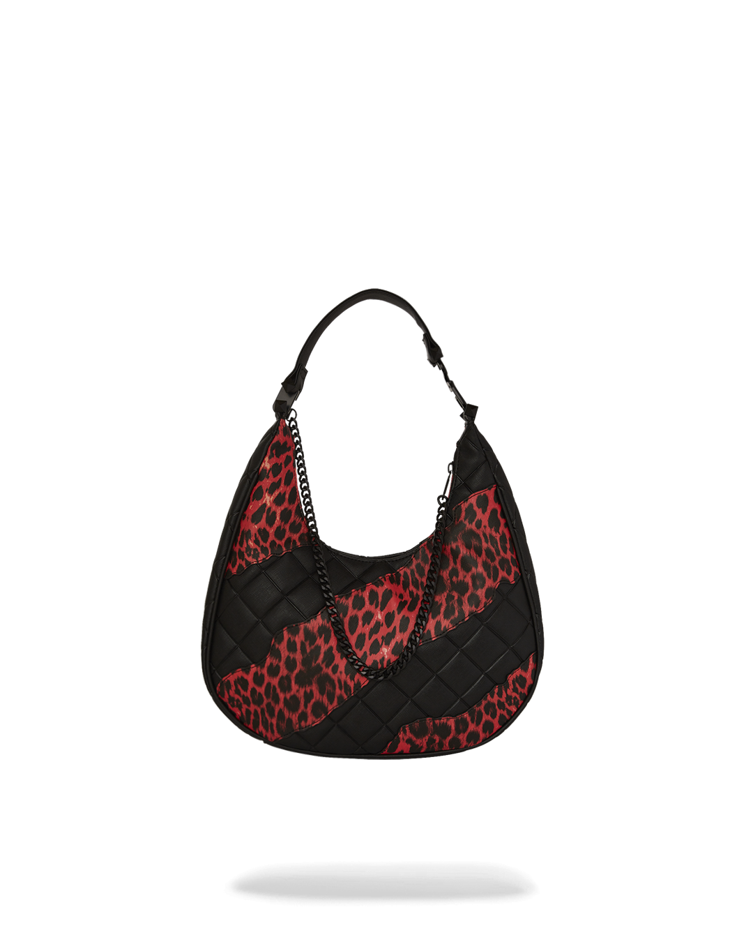 Sprayground Red Leopard Puffer Vice Shoulder Bag