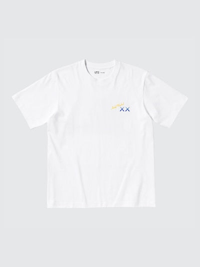 KAWS + Warhol UT Graphic White/Blue T-Shirt