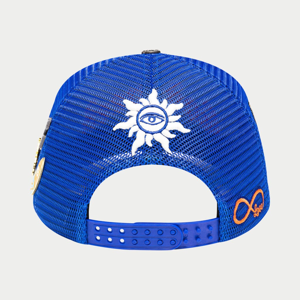 Godspeed Forever Trucker Hat (Blue/Orange)