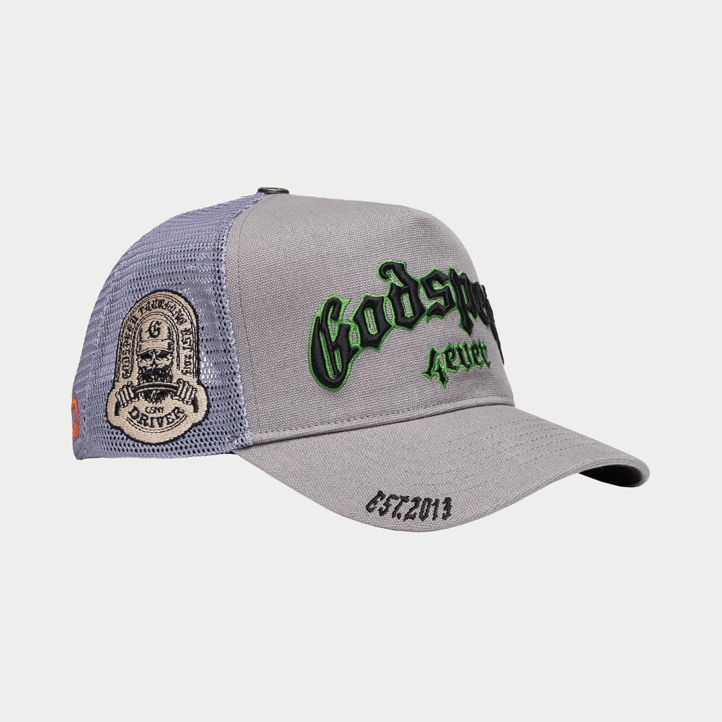 Godspeed Forever Trucker Hat (Grey/Green)