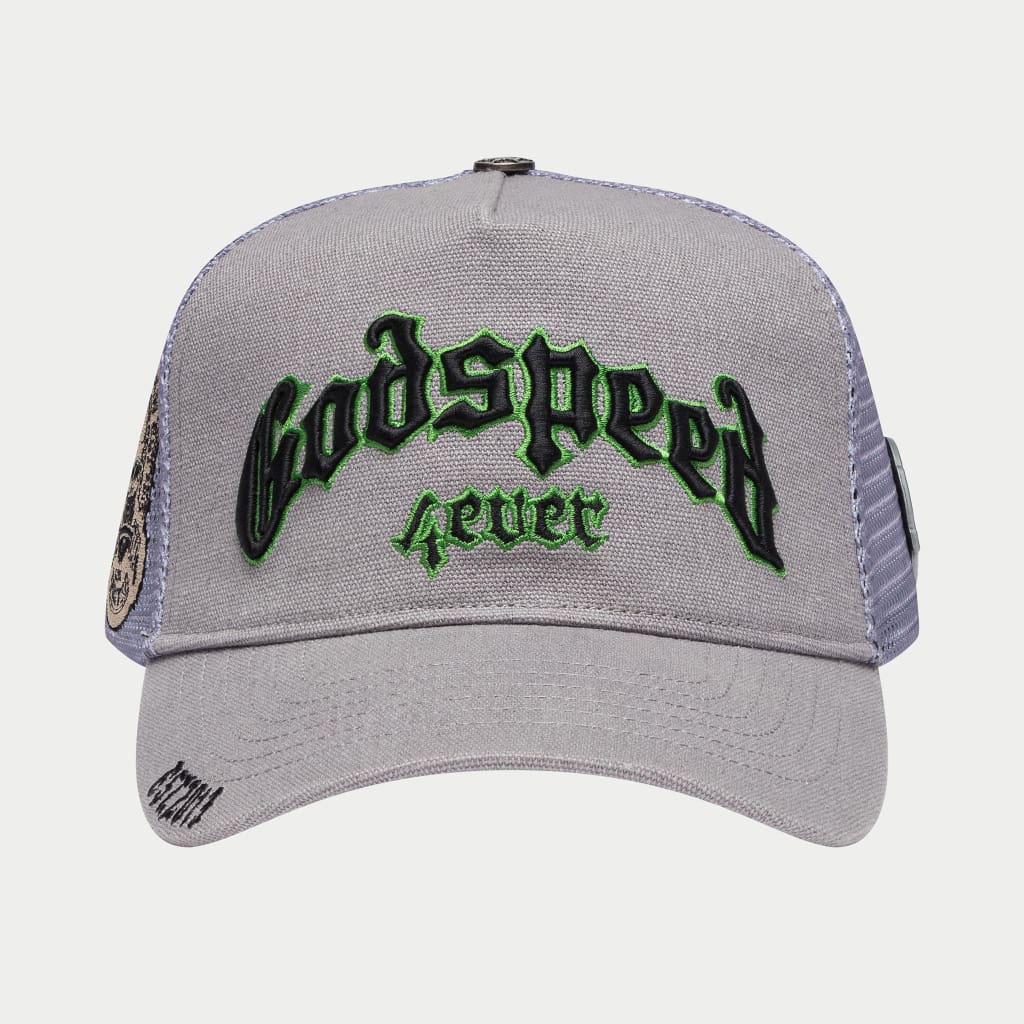 Godspeed Forever Trucker Hat (Grey/Green)