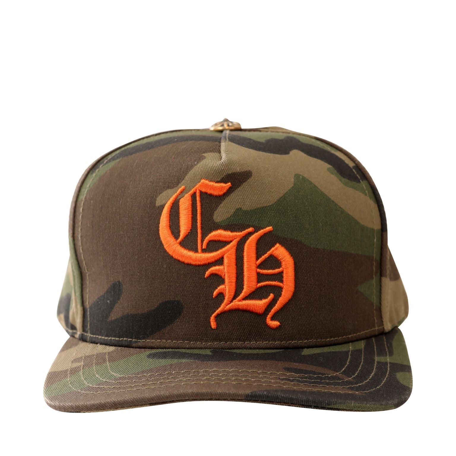 Chrome Hearts Camo Orange CH Logo Hat