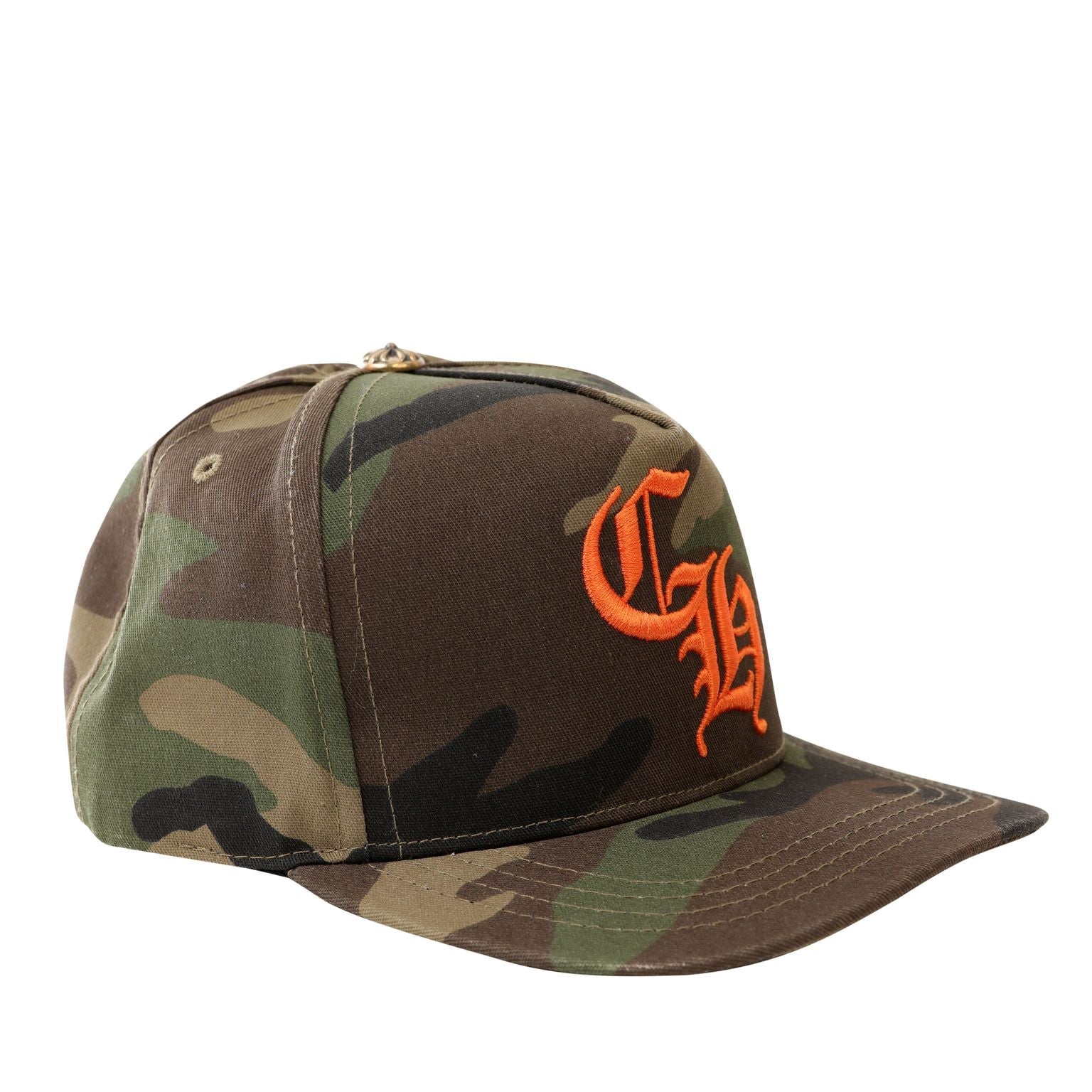 Chrome Hearts Camo Orange CH Logo Hat