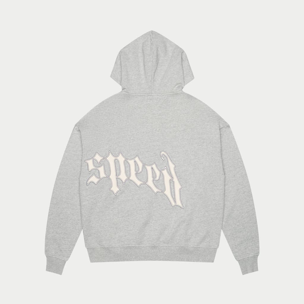 Godspeed OG Logo Heather Grey Zip Up Hoodie